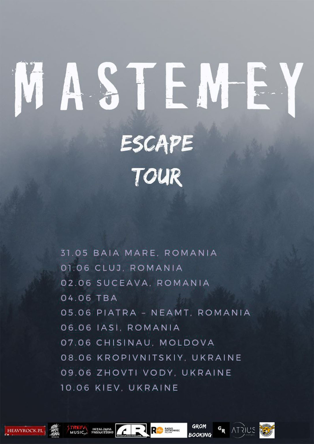 Mastemey - Escape tour 2019 poster